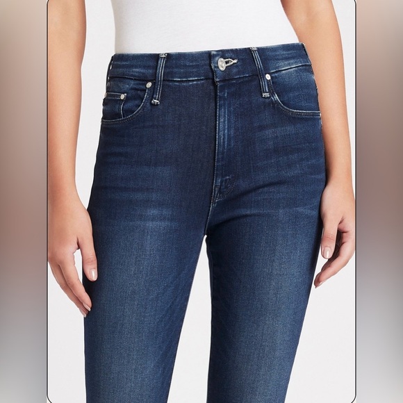 MOTHER HIGH WAISTED LOOKER  ANKLE FRAY JEANS size 24 - Picture 3 of 12